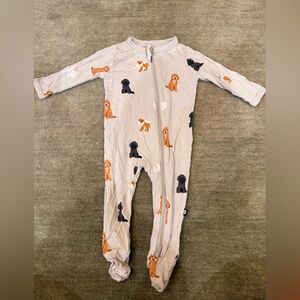 Kyte Baby Dog Lover Bamboo Zippered Footie - 3-6 months